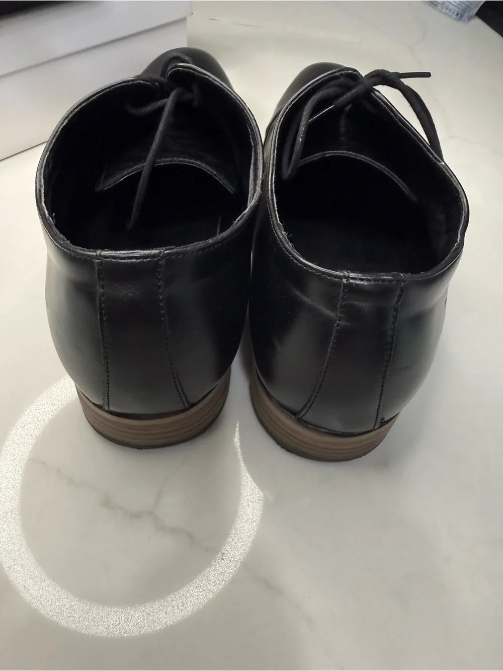 Classic Black Leather Cap-Toe Oxford Dress Shoes men size 13
